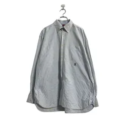 TOMMY HILFIGER 長袖 チェック シャツ XL ブルー ホワイト トミーヒルフィガー ボタンダウン 古着卸 アメリカ仕入 a604-7337