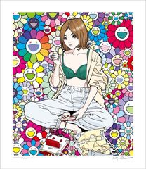 江口寿史 村上隆エディションサイン入りコラボレーション版画 famicom 江口寿史・村上隆エディションサイン入りコラボレーション版画