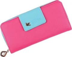 ドナリー 財布 長財布 ラウンドファスナー 二つ折り 女の子 レディース(ピンク,  Free Size)