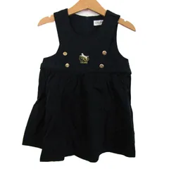 セリーヌ ワンピース トップス ジャンパースカート 金ボタン キッズ 女の子用 95サイズ ネイビー CELINE 【中古】