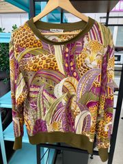 サルヴァトーレフェラガモ　Salvatore Ferragamo　カットソー トップス　スカーフ柄　チーター　S　平塚店　衣料品