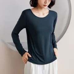 ☆ グリーン ☆ L ☆ 長袖Ｔシャツ インナー クルーネック レディース ylm3195 インナー レディース 長袖 肌着 下着 シャツ Tシャツ トップス カットソー ロンT ロングTシャツ クルーネック 吸湿性 放熱性 重ね着 スリム 無地 シンプル