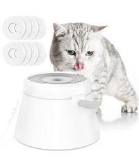 猫 水飲み器 自動 ステンレス鋼 フィルター付き67oz / 2L自動ペット用噴水 （10dB） 自動電源オフLEDインジケーター付き犬用噴水