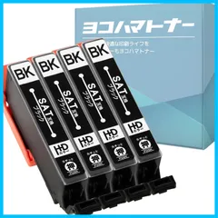 【在庫セール】EP-813A EP-814A EP-815A EP-812A 対応機種：EP-816A ＜純正品と同様に使用可能＞ EP-716A ＜残量検知対応＞ SAT-BK互換 EP-715A 4本セット 黒 EP-714A ブラック 互換インク EP-