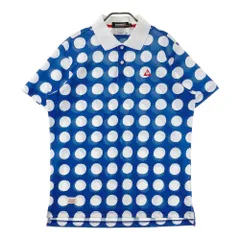 サイズ：LL LE COQ GOLF ルコックゴルフ  半袖ポロシャツ ドット柄 ネイビー系 [240101409349] ゴルフウェア メンズ ストスト