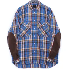 DAIWA PIER39 TECH ELBOW PATCH WORK SHIRTS FLANNEL PLAIDS Mサイズ