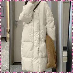 送料無料 フェイクダウンコート 中綿 ロングコート レディース 厚手暖かい 冬アウター 体型カバー 韓国風 ゆったり 防寒防風 中綿コート スタンドカラー ダウンジャケット おしゃれコート軽い あったかアウター黒 ロングベンチコート