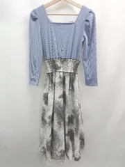 ◇ Θ 美品 チル グラデーション 長袖 ロング丈 ワンピース サイズF マルチカラー レディース E  【1507160032081】