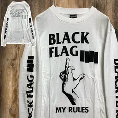 90s Black Flag ブラックフラッグ 袖プリ ロンT ヴィンテージ 2025年最新】Black flag ロンtの人気アイテム - メルカリ