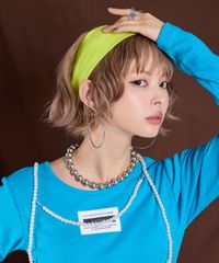夢展望公式 [新品未使用] カラーリブヘアーバンド [ライム] 他カラー別ページ有 bohmal 服飾小物・アクセサリ－・雑貨 ヘッドアクセサリー 535792-02
