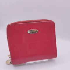 ブルーレーベルクレストブリッジ BLUE LABEL CRESTBRIDGE 財布 二つ折り 小銭入れ  折り財布  ラウンドジップ 赤 レッド