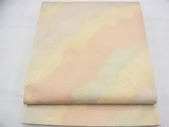 平和屋着物◎全通柄袋帯　砂子綴れ　道長文様　金糸　逸品　BAAH5943fk