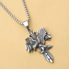 新品 イーグル クロス 十字架 ネックレス ペンダント ゴシック ファッション アクセサリー メンズ レディース かっこいい 韓国 韓流