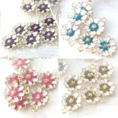 チャーム マーガレット 6個（全4色）花