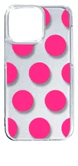 【新品未使用】iPhone14 Pro Max アイフォン14プロマックス クリア ハードケース ドット柄 水玉 (ピンク) スマホケース カバー cl-ip14promax-dotbig-01
