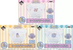 [중고] 글라스(캐릭터) 전 3종 세트 쿠루나 디저트 글라스 [이치반 복권 별의 커비 KIRBY ICE CREAM] E상