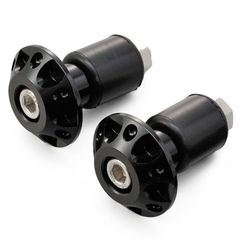 【人気商品】デイトナ(Daytona) アルミビレット バイク用 バーエンド 汎用 内径φ14-19 ファインカットタイプ ブラック 72018