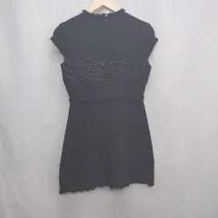 ◇ ⊂ ZARA WOMAN ザラ ウーマン ミニ丈 ワンピース サイズUSA M ブラック レディース E  【1504210011683】