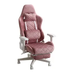 大人かわいいゲーミングチェア　オットマン付き Louise plus ルイーズプリュス　OK-GCO-PK　ピンクのサムネイル