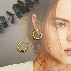 【高品質✨】シンプルフープピアスⅡ2.1　ステンレスジュエリー　金属アレルギーOK つけっぱなしOK 温泉プール海OK