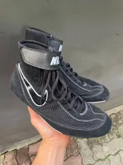 Nike ボクシングシューズ ハイカット 灰色 NIKE(ナイキ) ボクシングシューズ ハイパーKO/グレー×イエロー