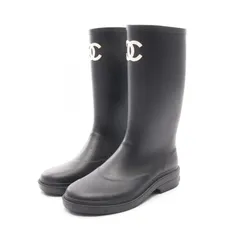 シャネル CHANEL レインシューズ ココマーク G38355 ブラック ラバー ブーツ レディース Used Aのサムネイル