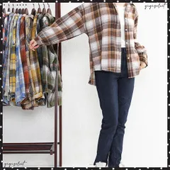 シャツ ブラウス チェック柄シャツ 長袖レディース おしゃれ ゆったりカラーチェックシャツ カジュアルトップス レトロ韓国ファッション 10代20代30代40代カーディガン着やせ 体型カバー 春秋冬 ストリート 羽織り