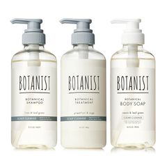 BOTANIST 보타니스트 샴푸 트리트먼트 바디 소프 3 점 세트 스컬프 클렌즈 × 클리어 클렌즈