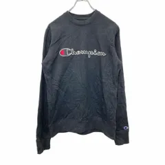 Champion ロゴ スウェット トレーナー Sサイズ チャンピオン 刺繍 ブラック 古着卸 アメリカ仕入 t2406-3956