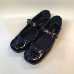 CHANEL 　シャネル　CC　ココマーク　メリージェーン　エナメル　フラットシューズ　ブラック 　シューズ　靴