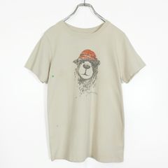 モンベル★半袖カットソー Tシャツ 大きいサイズL ベージュ系 クマ柄♪z14161