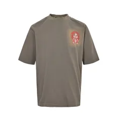 【今日特価】Chrome Hearts 赤ロゴ十字架テープ刺繍水洗 T シャツ