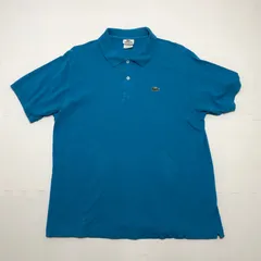 LACOSTE ラコステ ポロシャツ 半袖 ワンポイント わに メンズ６ PERV製 ライトブルー/ターコイズ
