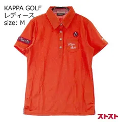 KAPPA GOLF カッパゴルフ 半袖ポロシャツ 総柄 オレンジ系 M [240101147914] [240101147914]#