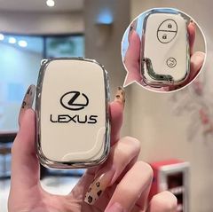 スマート キーケース キー カバー 汎用 レクサス 車 対応 (選べる2色) ブラック ホワイト 40系 LS460 LS460L LS600h LS600hL 20系 IS250 IS350 IS250C LS350C RX キズ 傷 汚れ 防止 カスタム