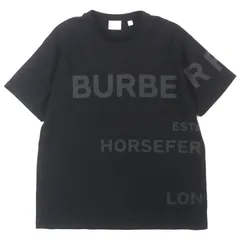 美品 BURBERRY バーバリー ホースフェリー ロゴ Tシャツ ブラックXS 中古・古着通販】BURBERRY (バーバリー) ホースフェリーロゴT