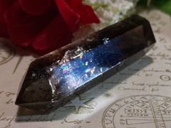 レインボー　スモーキークォーツ 煙水晶　ポイント　ポリッシュ　原石