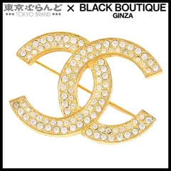 シャネル CHANEL ココマーク ブローチ 174 ゴールド メタル ラインストーン GP レディース ヴィンテージ 101779681