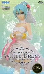 【中古】フィギュア 初音ミク(ホワイトドレス) 「キャラクター・ボーカル・シリーズ 01 初音ミク」 スーパープレミアムフィギュア”初音ミク-ホワイトドレス”