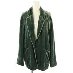 6 ROKU BEAUTY&YOUTH B&Y ロク ビューティーアンドユース VELOR JACKET ジャケット テーラード ベロア シルク混 36 グリーン /CX ■OS ■SHのサムネイル