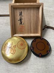 秋平作 朝顔蒔絵香合 共箱 - メルカリ