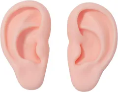 ルボナリエ 耳模型 1:1 シリコン 両耳 左右セット ピアス練習用 耳モデル 耳ツボ(肌色)