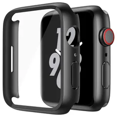 【在庫処分】Apple Watch Watch Apple カバー 対応 PC+ガラス素材 全面保護 超薄型 新デザイン 高透過率 一体型 ケース 装着簡単 ケース アップルウォッチ用 傷防止 46mm 10 高耐久 Series 用 耐衝撃(46mm For