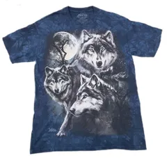 Lsize The Mountain wolf animal Tie dye TEE マウンテン ウルフ タイダイ Tシャツ アニマル 240627081のサムネイル