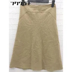 ◇ BALLSEY TOMORROWLAND バックジップ 膝下丈 スカート サイズ36 ブラウン レディース 【中古】 【1002801968687】
