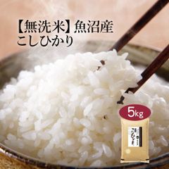 無洗米 新潟県 魚沼産 こしひかり (茶袋) 5kg 令和6年産 お米 白米 おくさま印 国産 食品 ギフト 引っ越し 挨拶 出産 内祝い 母の日 父の日 お中元 お歳暮 結婚 快気 還暦 香典返し お年賀 送料無料