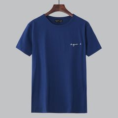 agnes b. アニエスベー レディース メンズ　Tシャツ ブラック　ホワイト　ネービー　小さいロゴ プリント
