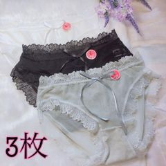 3枚セット - 下着 セクシー ショーツ - 高品質の通気性のある