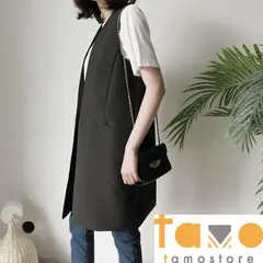 2024年　ジレ ベスト レディース ロングジレ テーラードベスト ノースリーブ