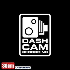 車 ステッカー 30cm ドライブレコーダー 録画 rec ドラレコ給油口 おもしろ バイク カー用品 かわいい シール おしゃれ 転写式